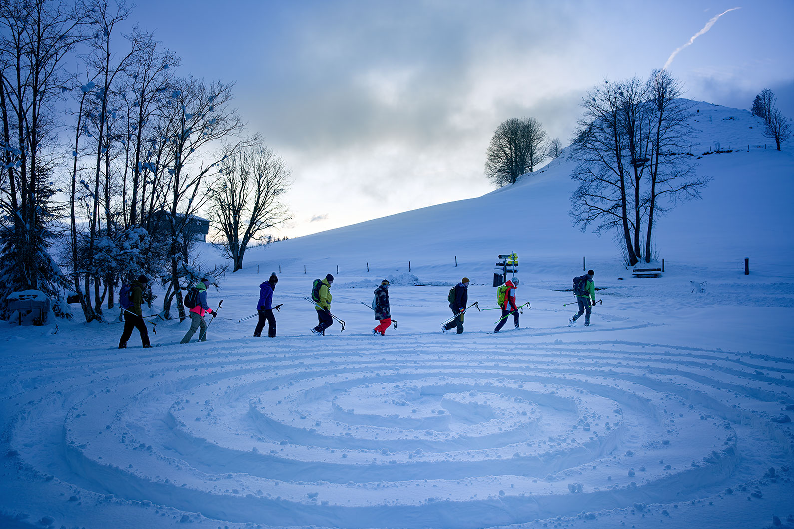 2024 Kunstwerk im Schnee Wasenmoos c FKreidlGlueck