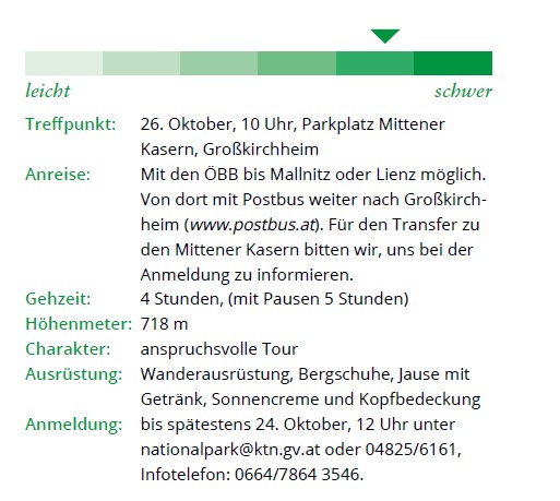 Tourdaten zum Nationalparkwandertag auf die Stanziwurten