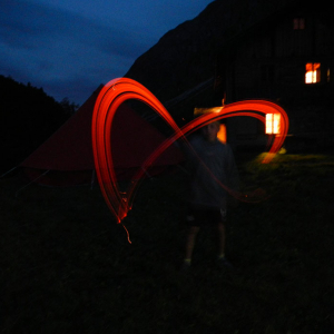 Das sagen soll: Wir lieben unser Wildniscamp! © Vanessa Egger