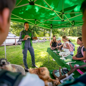 Von Nationalpark Berufsjäger Michael Lagger erhalten Schüler:innen Wissen über Wildtiere. © NPHT/Florian Kreidl-Glück