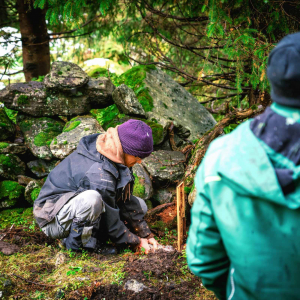 Abbau eines der Lehrwegs-Fundamente am Social-Active-Day © NPHT/Florian Kreidl-Glück