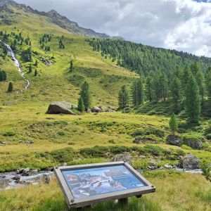 Themenweg mit Infotafel im Debanttal c NPHT Alexander Grimm